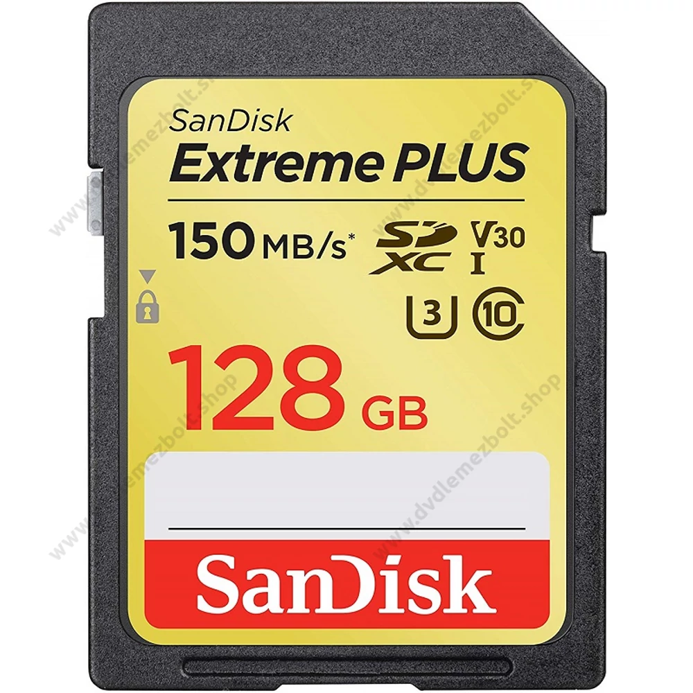 SANDISK EXTREME PLUS SDXC 128GB CLASS 10 UHS-I U3 V30 150/70 MB/s