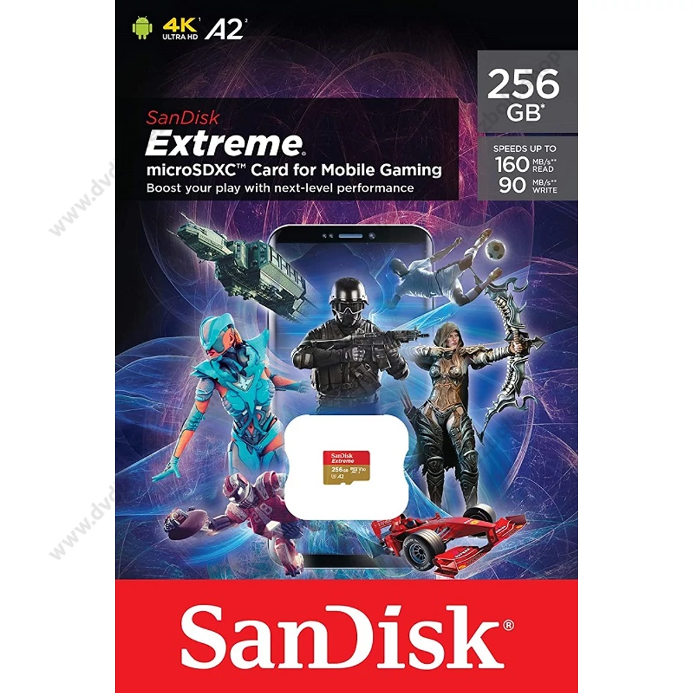SANDISK EXTREME FOR MOBILE GAMING MICRO SDXC 256GB CLASS 10 UHS-I U3 A2 V30 160/90 MB/s