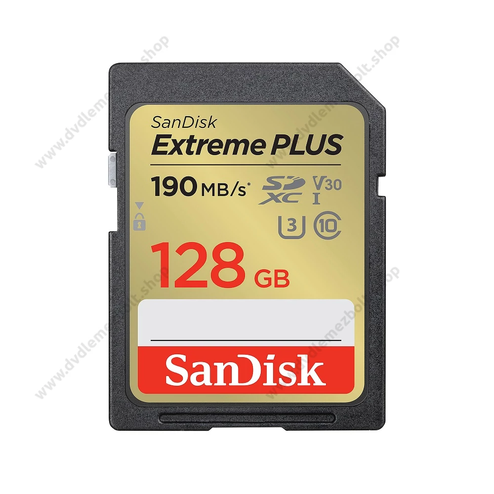 SANDISK EXTREME PLUS SDXC 128GB CLASS 10 UHS-I U3 V30 190/90 MB/s