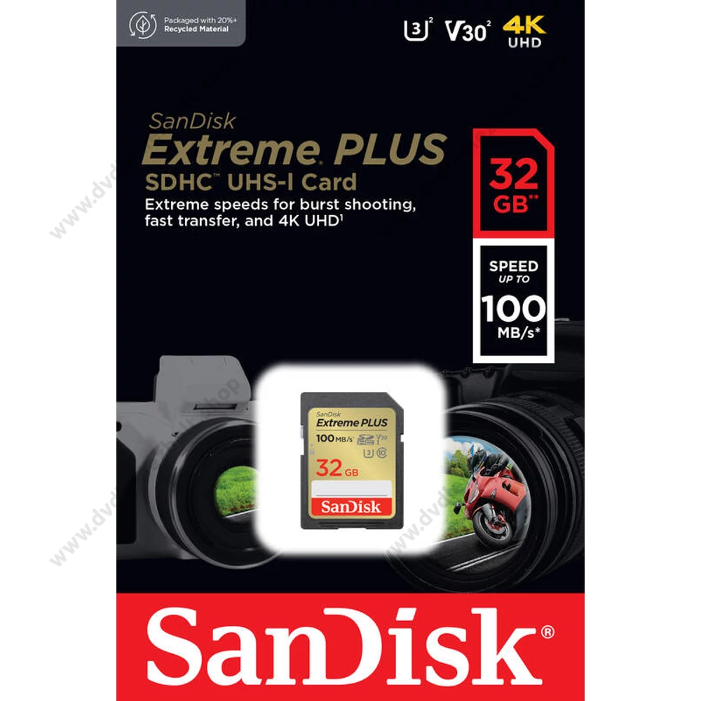 SANDISK EXTREME PLUS SDHC 32GB CLASS 10 UHS-I U3 V30 100/60 MB/s