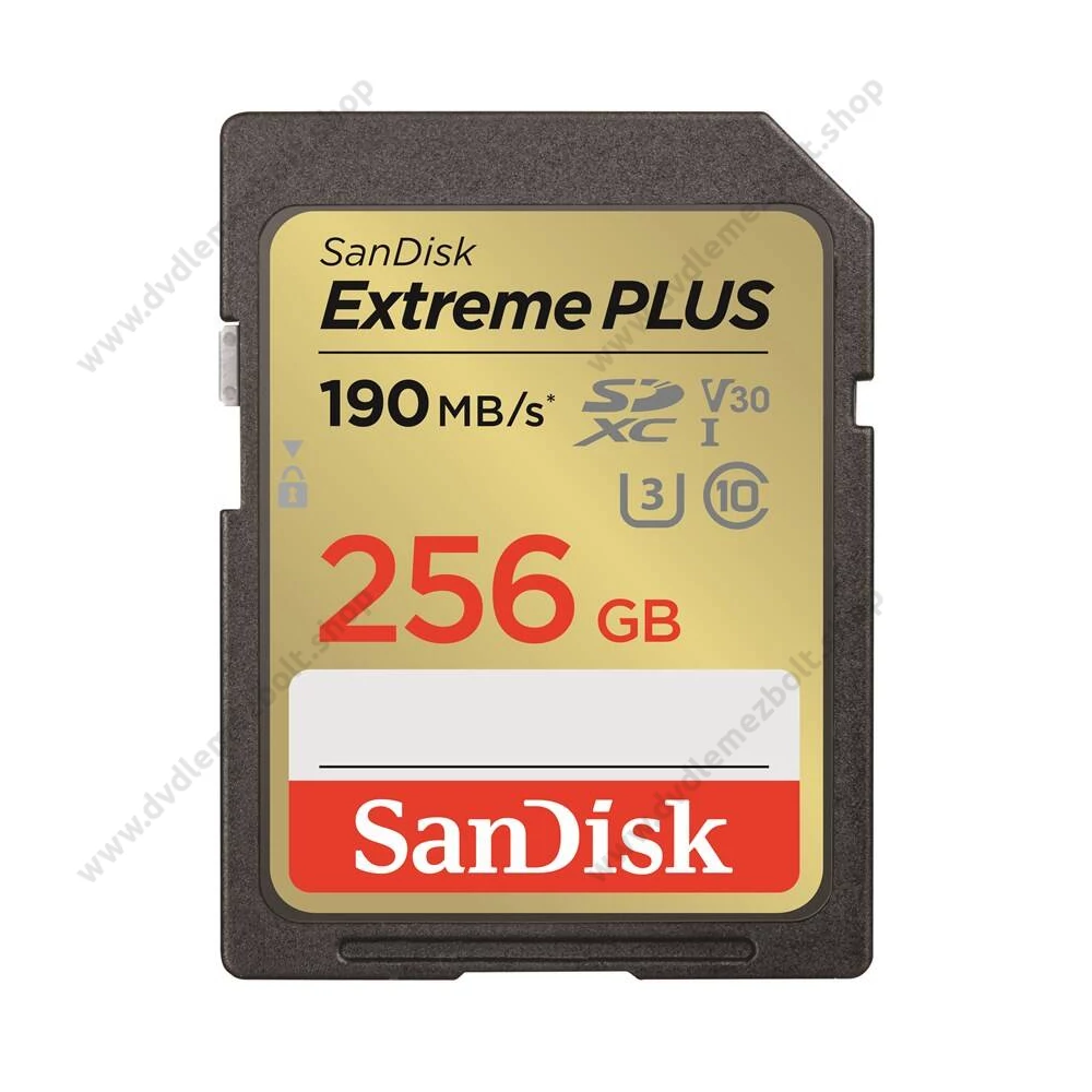 SANDISK EXTREME PLUS SDXC 256GB CLASS 10 UHS-I U3 V30 190/130 MB/s