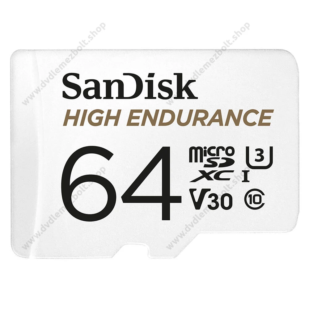 SANDISK HIGH ENDURANCE MICRO SDXC 64GB + ADAPTER CLASS 10 UHS-I U3 V30 100/40 MB/s