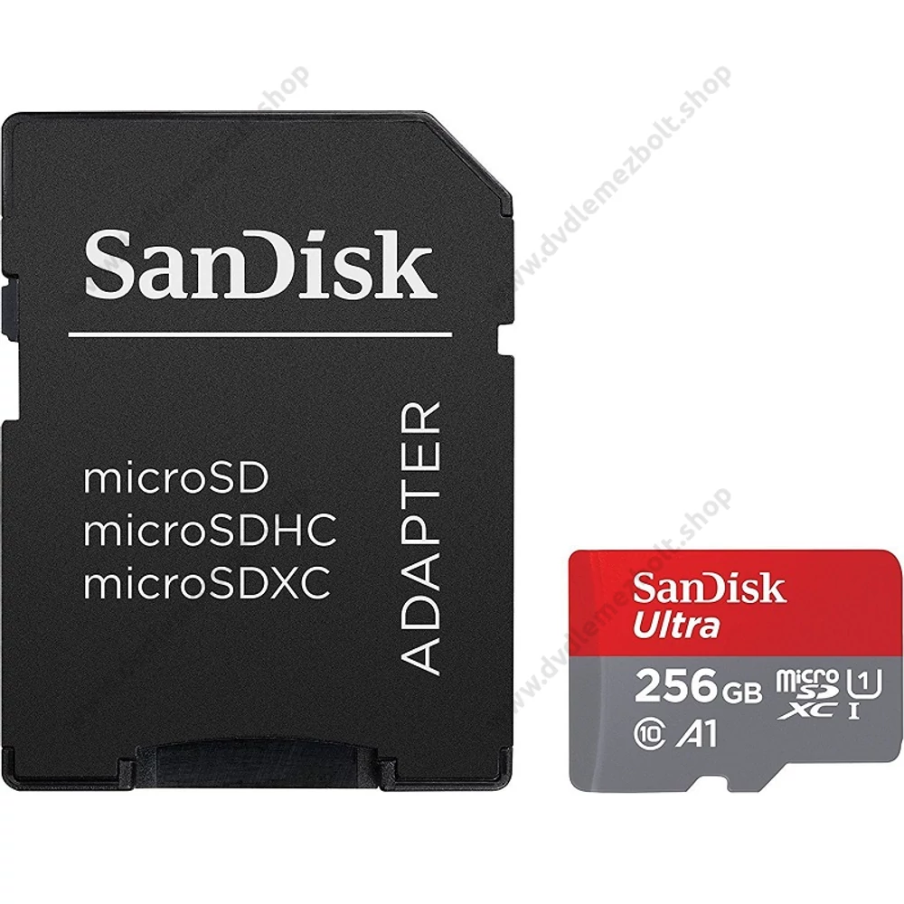 SANDISK ULTRA MICRO SDXC 256GB + ADAPTER CLASS 10 UHS-I U1 A1 ANDROID 100 MB/s