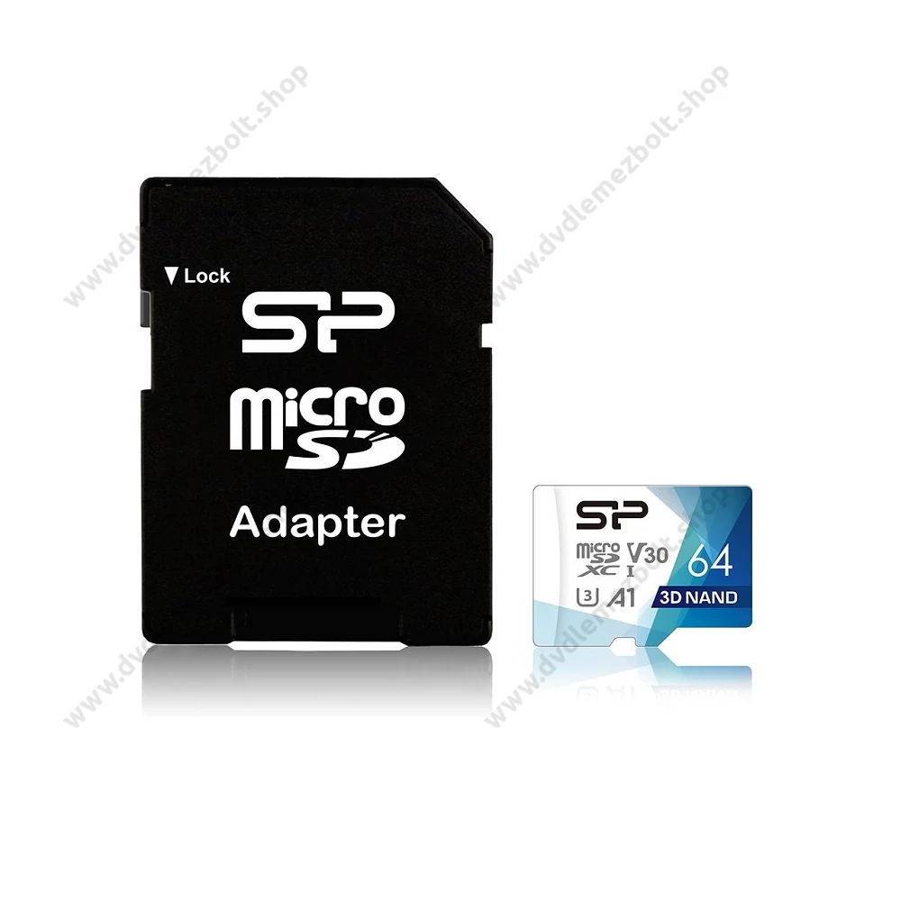 SILICON POWER SUPERIOR PRO MICRO SDXC 64GB + ADAPTER CLASS 10 UHS-I U3 A1 V30 100/80 MB/s