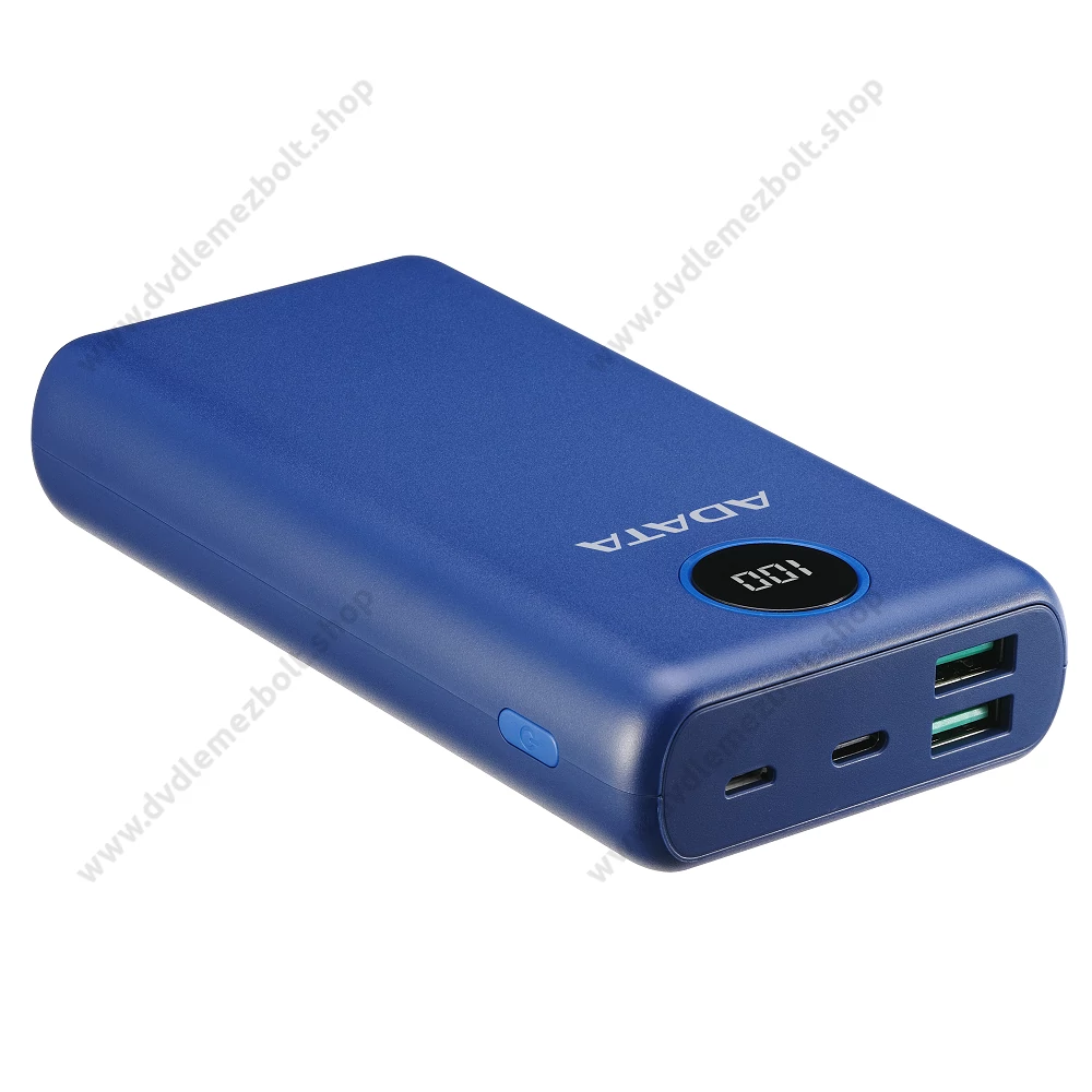 ADATA P20000QCD POWERBANK 20.000 mAh 18W QC 3.0/PD 3.0 KÉK