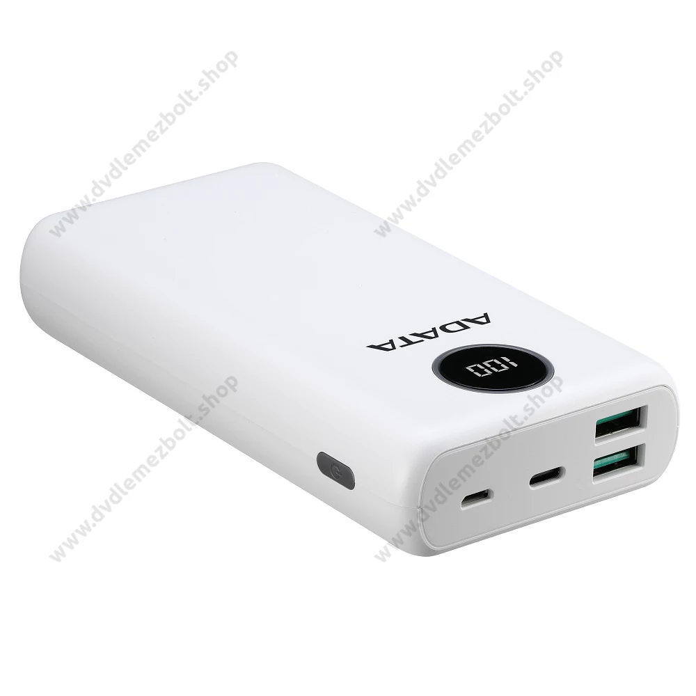 ADATA P20000QCD POWERBANK 20.000 mAh 18W QC 3.0/PD 3.0 FEHÉR