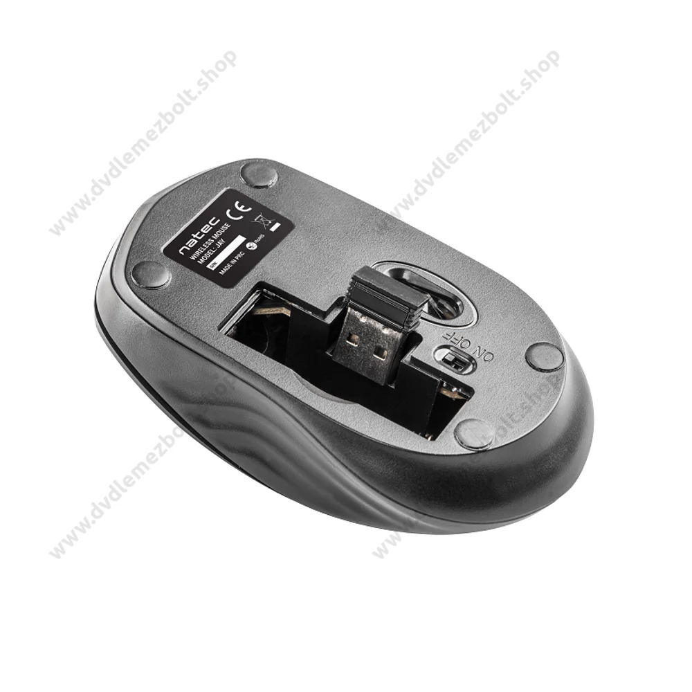 NATEC JAY NMY-0879 VEZETÉK NÉLKÜLI OPTIKAI EGÉR 2,4GHZ 1600DPI FEKETE