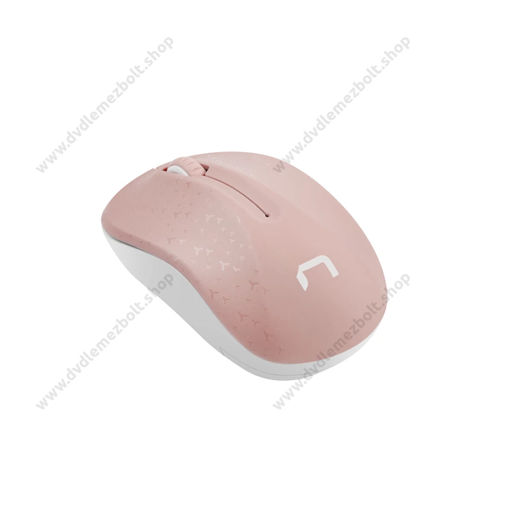 NATEC TOUCAN NMY-1652 VEZETÉK NÉLKÜLI OPTIKAI EGÉR 2,4GHZ 1600DPI RÓZSASZÍN/FEHÉR