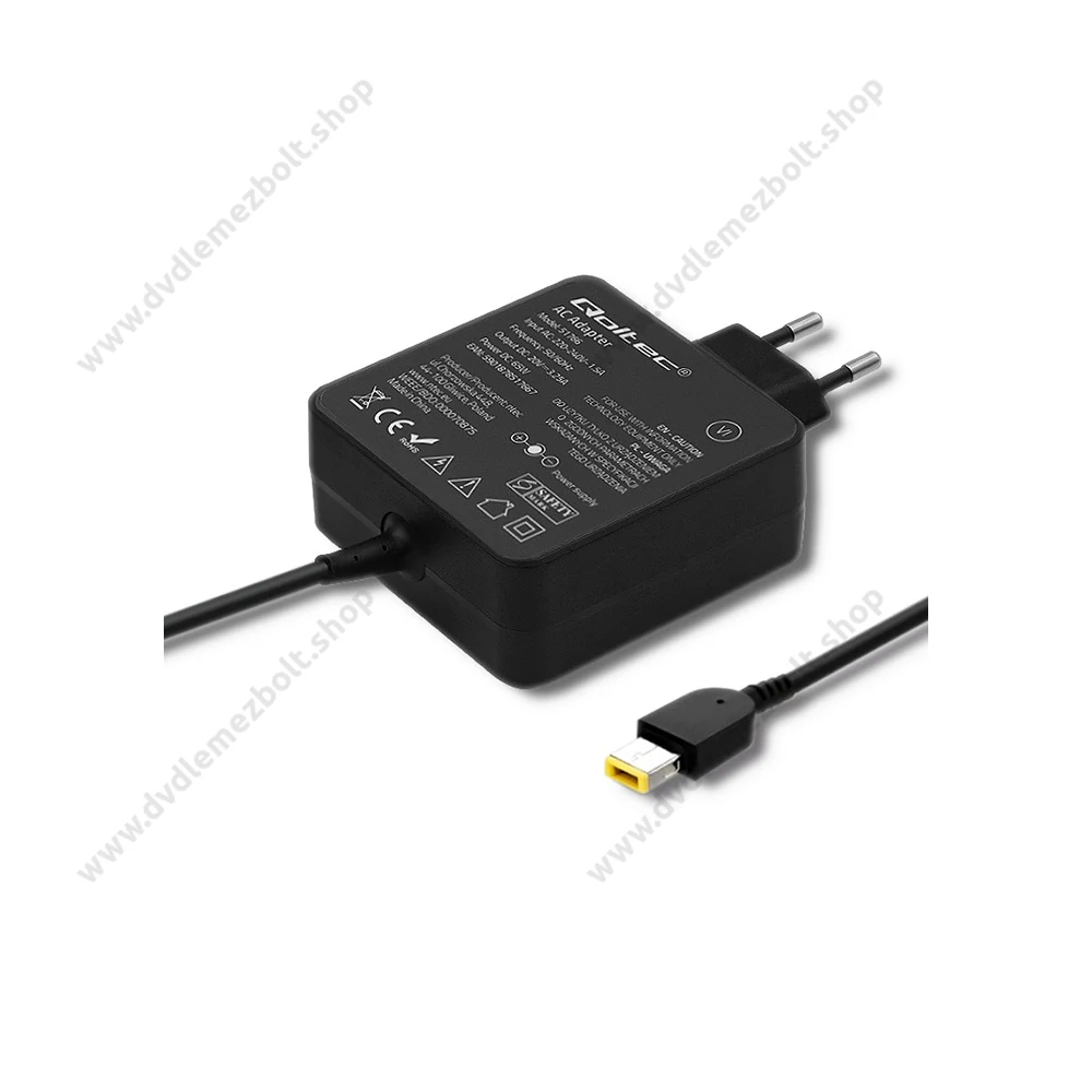 QOLTEC LENOVO 65W 20V 3.25A SLIM TIP+PIN NOTEBOOK/LAPTOP TÖLTŐ (51766)