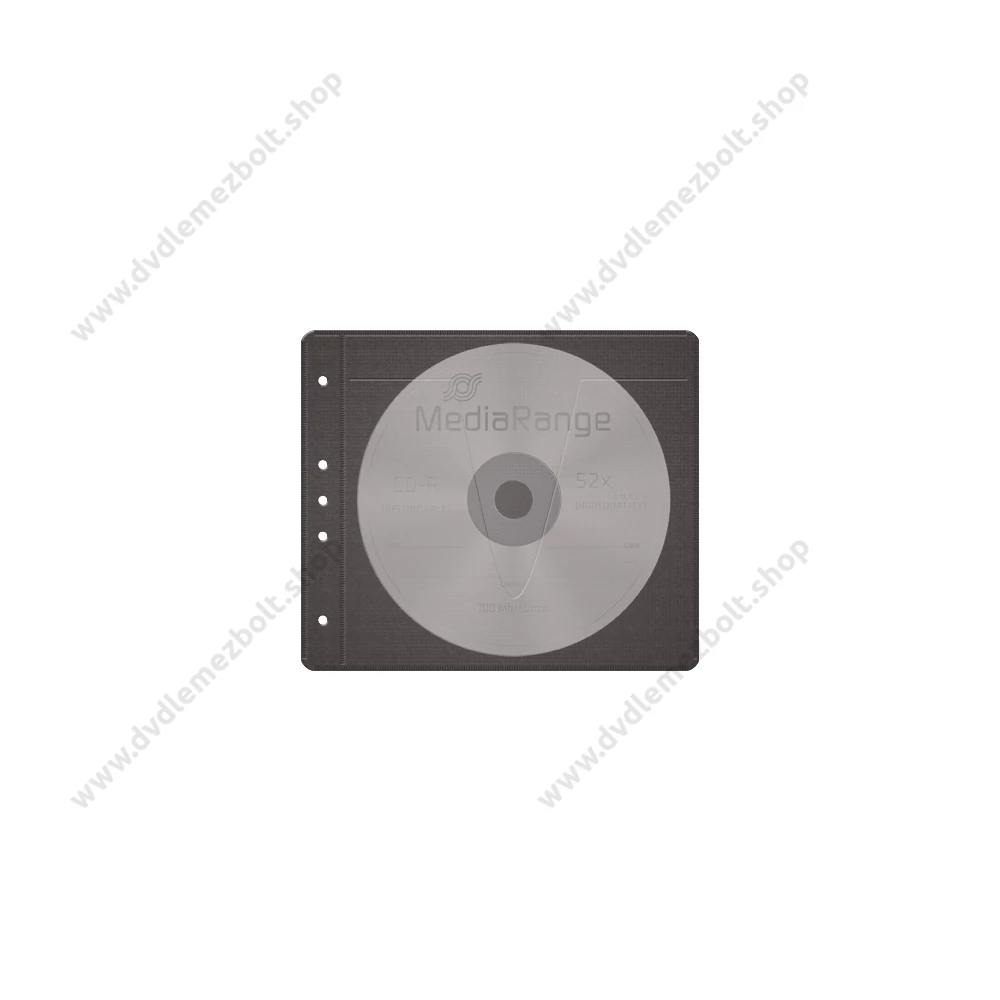 MEDIARANGE LEFŰZHETŐ CD/DVD TASAK FEKETE (50) BOX61