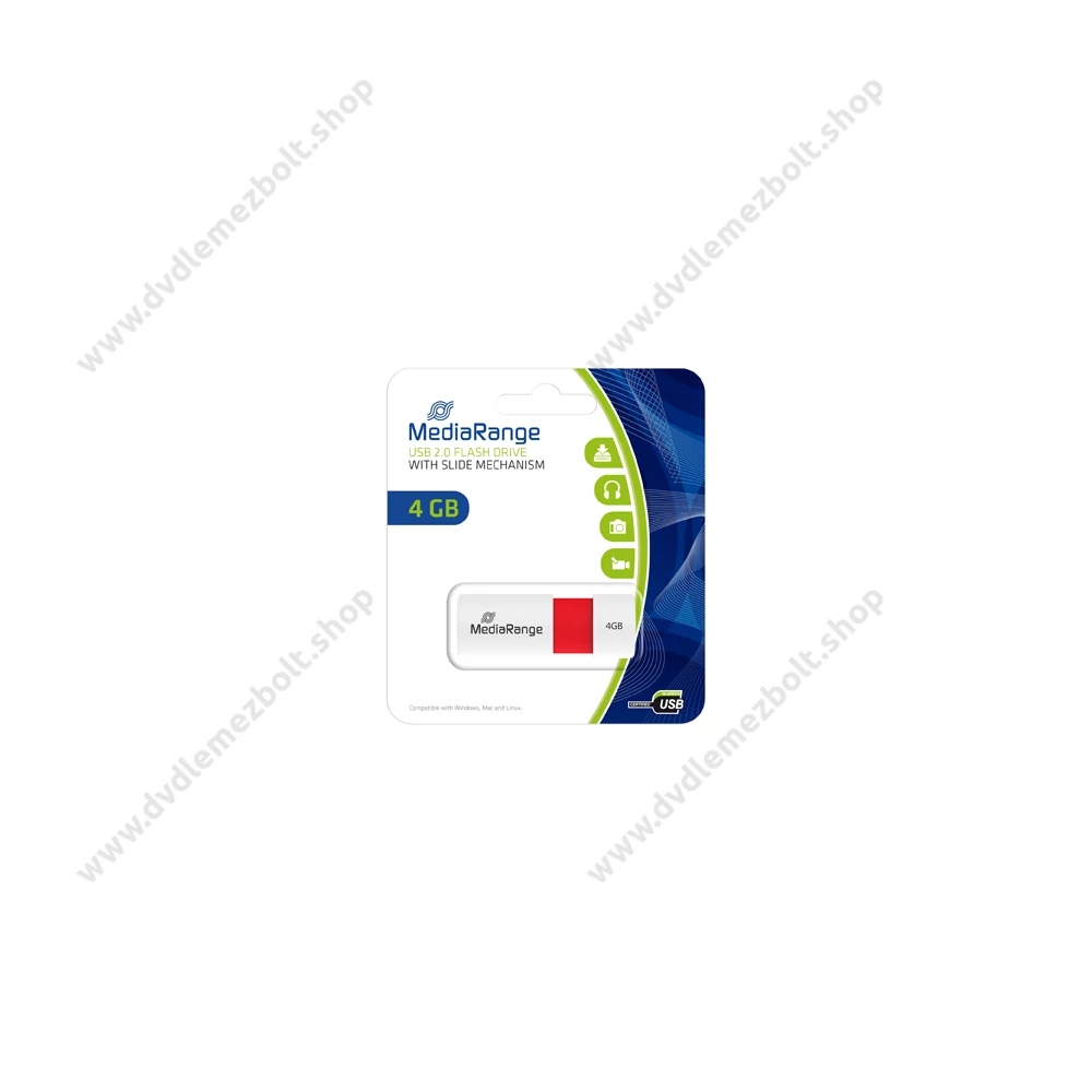 MEDIARANGE USB 2.0 PENDRIVE COLOR EDITION 4GB PIROS MR970