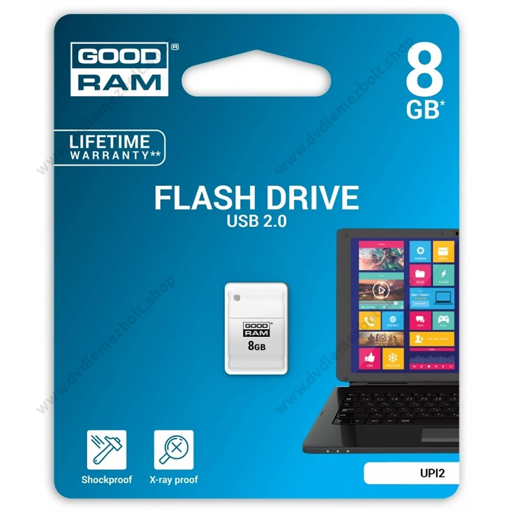 GOODRAM UPI2 PICCOLO USB 2.0 PENDRIVE 8GB FEHÉR