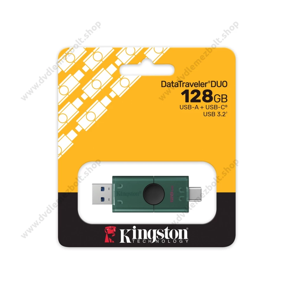 KINGSTON DATATRAVELER DUO G2 USB 3.2 USB-A/USB-C PENDRIVE 128GB FEKETE-ZÖLD