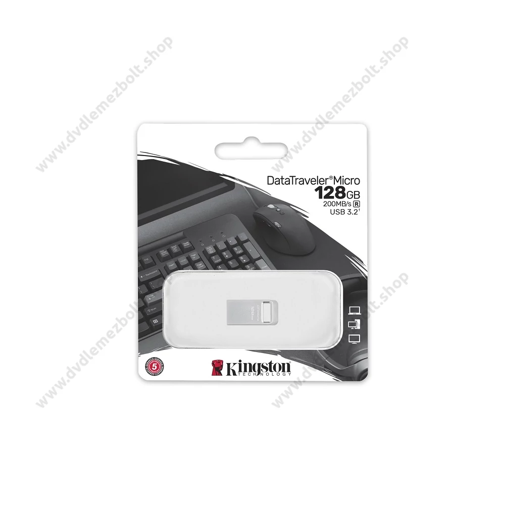 KINGSTON DATATRAVELER MICRO USB 3.2 GEN 1 FÉMHÁZAS PENDRIVE 128GB (200 MB/s OLVASÁSI SEBESSÉG)