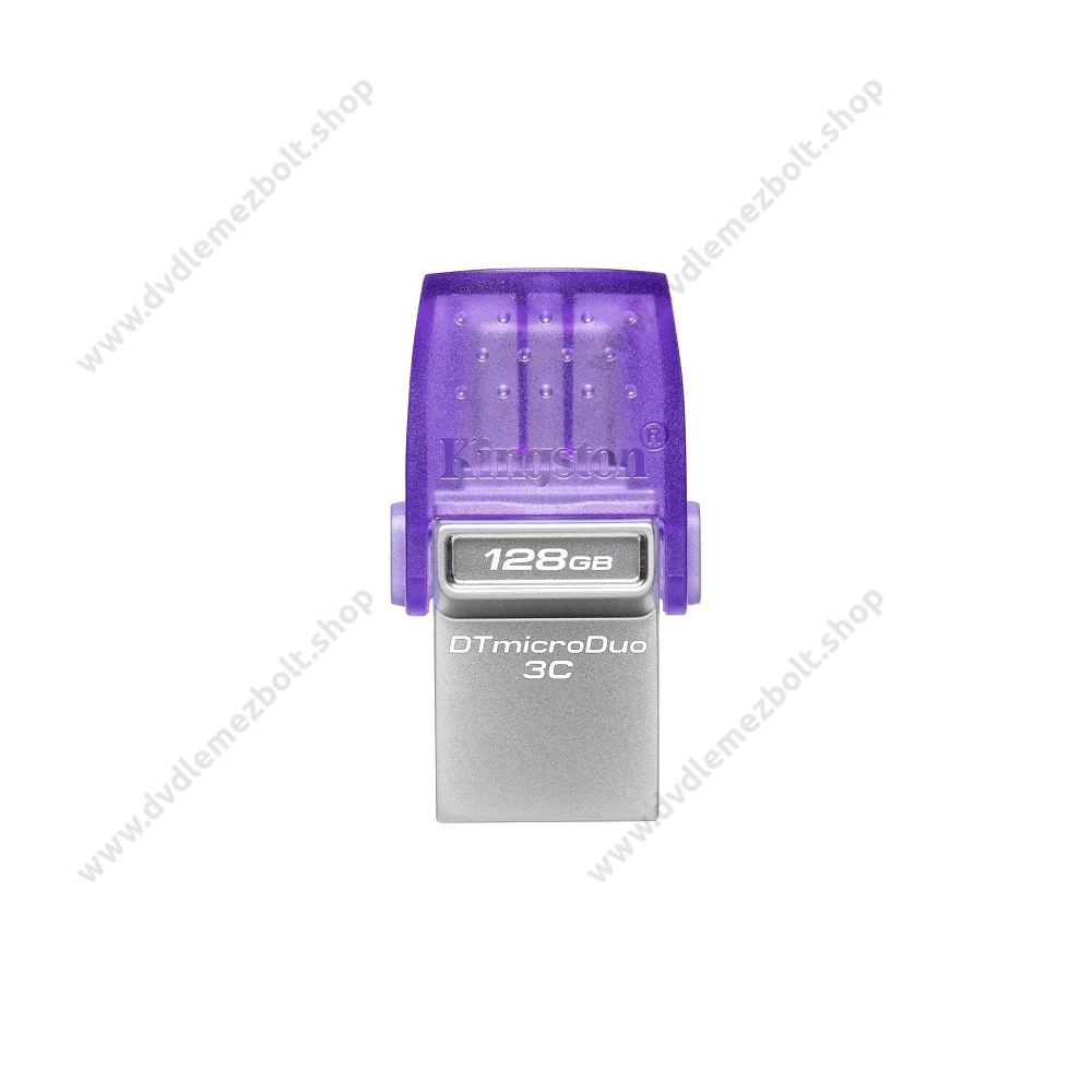 KINGSTON DATATRAVELER MICRODUO 3C USB 3.2/USB-C FÉMHÁZAS PENDRIVE 128GB (200 MB/s OLVASÁSI SEBESSÉG)