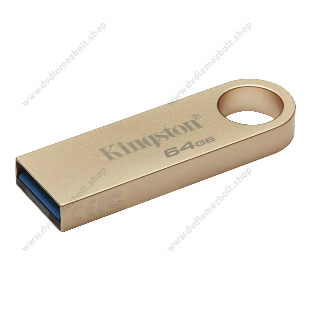 KINGSTON DATATRAVELER SE9 G3 USB 3.2 GEN 1 FÉMHÁZAS PENDRIVE 64GB (220/100 MB/s) ARANY