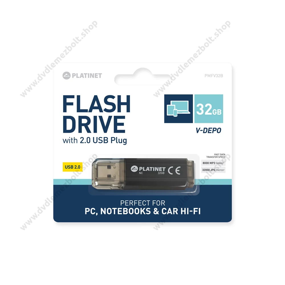 PLATINET PMFV32B V-DEPO PENDRIVE 32GB FEKETE