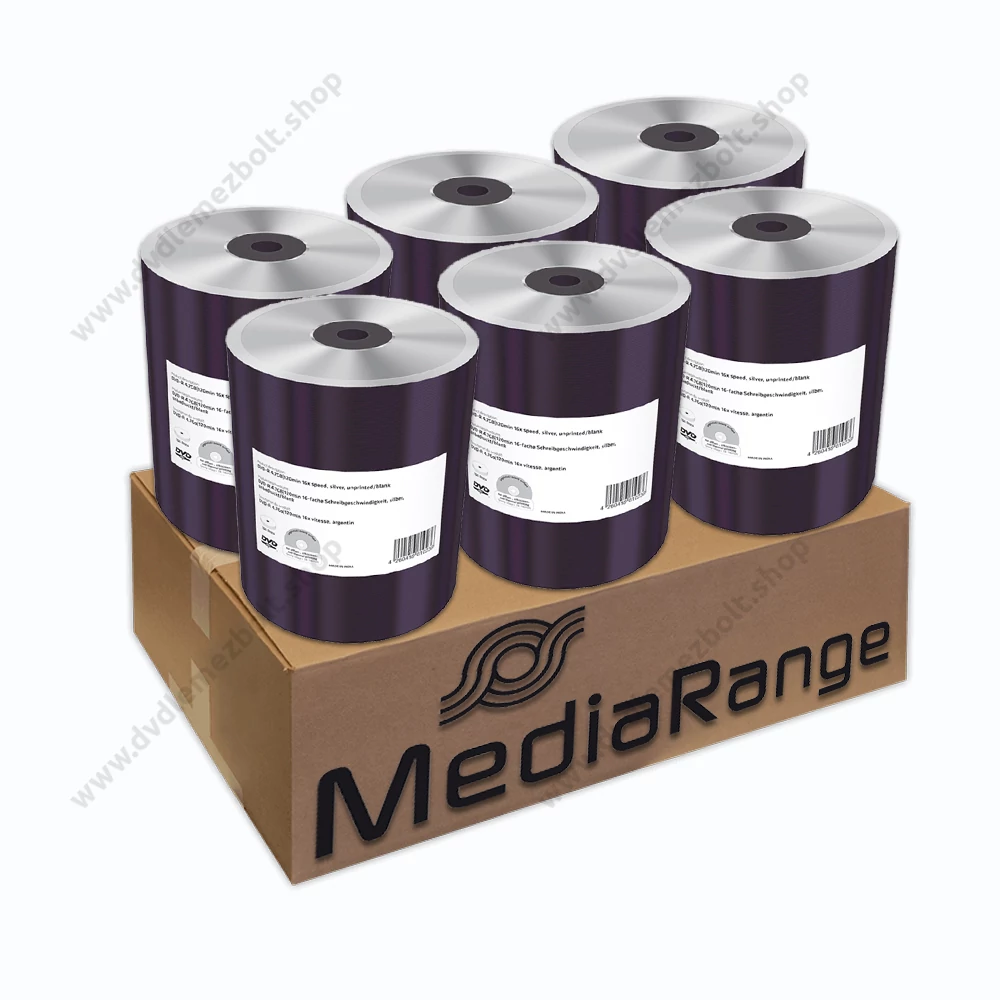 MEDIARANGE DVD-R 16X SZITÁZHATÓ 6 X SHRINK (100) MR422 XXLDVD CSOMAG