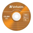 VERBATIM CD-RW 12X COLOUR SLIM TOKBAN (5)