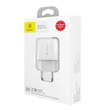 BASEUS CCALL-MN02 MINI DUAL-U HÁLÓZATI TÖLTŐ 2xUSB PORT 2.1A FEHÉR