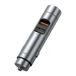 BASEUS CCNLZ-C0S ENERGY COLUMN FM TRANSMITTER/BLUETOOTH 5.0 KIHANGOSÍTÓ/AUTÓS TÖLTŐ QC 18W  EZÜST
