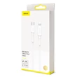 BASEUS CATLSW-02 USB-C/APPLE LIGHTNING TÖLTŐ ÉS ADATKÁBEL 2A 18W PD 1m FEHÉR