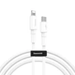 BASEUS CATLSW-02 USB-C/APPLE LIGHTNING TÖLTŐ ÉS ADATKÁBEL 2A 18W PD 1m FEHÉR