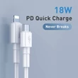 BASEUS CATLSW-02 USB-C/APPLE LIGHTNING TÖLTŐ ÉS ADATKÁBEL 2A 18W PD 1m FEHÉR