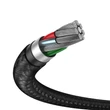 BASEUS CADKLF-D0G CAFULE FONOTT SZÖVET USB 3.0/MICRO USB-B KÁBEL 1m SZÜRKE