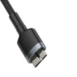BASEUS CADKLF-D0G CAFULE FONOTT SZÖVET USB 3.0/MICRO USB-B KÁBEL 1m SZÜRKE