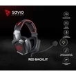 SAVIO FORGE SZTEREÓ GAMING FEJHALLGATÓ/HEADSET FEKETE/PIROS