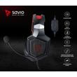 SAVIO FORGE SZTEREÓ GAMING FEJHALLGATÓ/HEADSET FEKETE/PIROS