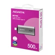 ADATA SC750 USB-C 3.2 GEN 2 KÜLSŐ SSD MEGHAJTÓ 500GB SZÜRKE