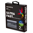 ADATA ELITE SE880 USB-C 3.2 GEN 2x2 KÜLSŐ SSD MEGHAJTÓ 2TB SZÜRKE