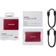 SAMSUNG T7 USB-C 3.2 GEN 2 KÜLSŐ SSD MEGHAJTÓ 500GB PIROS