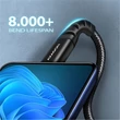 AXAGON FONOTT SZÖVET USB-C/USB-C GYORSTÖLTŐ ADATKÁBEL PD 2.0/3.0 QC 2.0/3.0/4.0 3A 60W 3m FEKETE