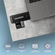 AXAGON CRE-S2N USB 3.2 GEN 1 MICRO SD/MICRO SDHC/MICRO SDXC SD/SDHC/SDXC MEMÓRIAKÁRTYA OLVASÓ FEKETE