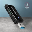 AXAGON CRE-S2N USB 3.2 GEN 1 MICRO SD/MICRO SDHC/MICRO SDXC SD/SDHC/SDXC MEMÓRIAKÁRTYA OLVASÓ FEKETE