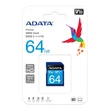 ADATA PREMIER SDXC 64GB CLASS 10 UHS-I U1 V10 100/25 MB/s