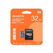 ADATA MICRO SDHC 32GB + ADAPTER CLASS 10 UHS-I U1 A1 V10 (100 MB/s OLVASÁSI SEBESSÉG)