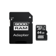 GOODRAM MICRO SDXC 64GB + ADAPTER CLASS 10 UHS-I U1 (100 MB/s OLVASÁSI SEBESSÉG)