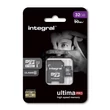 INTEGRAL ULTIMA PRO MICRO SDHC 32GB + ADAPTER CLASS 10 UHS-I U1 (90 MB/s OLVASÁSI SEBESSÉG)