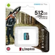 KINGSTON CANVAS GO PLUS MICRO SDXC 512GB CLASS 10 UHS-I U3 A2 V30 170/90 MB/s
