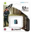 KINGSTON CANVAS GO PLUS MICRO SDXC 64GB CLASS 10 UHS-I U3 A2 V30 170/70 MB/s