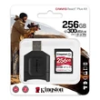 KINGSTON CANVAS REACT PLUS KIT SDXC 256GB CLASS 10 UHS-II U3 V90 300/260 MB/s