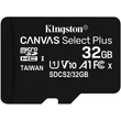 KINGSTON CANVAS SELECT PLUS MICRO SDHC 32GB CLASS 10 UHS-I U1 A1 V10 (100 MB/s)