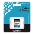KINGSTON CANVAS GO PLUS SDXC 64GB CLASS 10 UHS-I U3 A2 V30 200/70 MB/s