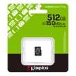 KINGSTON CANVAS SELECT PLUS MICRO SDXC 512GB CLASS 10 UHS-I U3 A1 V30 (150/85 MB/s)