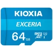 KIOXIA EXCERIA MICRO SDXC 64GB + ADAPTER CLASS 10 UHS-I U1 (100 MB/s OLVASÁSI SEBESSÉG)