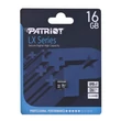PATRIOT LX SERIES MICRO SDHC 16GB CLASS 10 UHS-I U1 (80 MB/s OLVASÁSI SEBESSÉG)